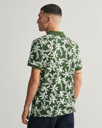 Palm Lei Print Piqu&eacute; Polo Shirt