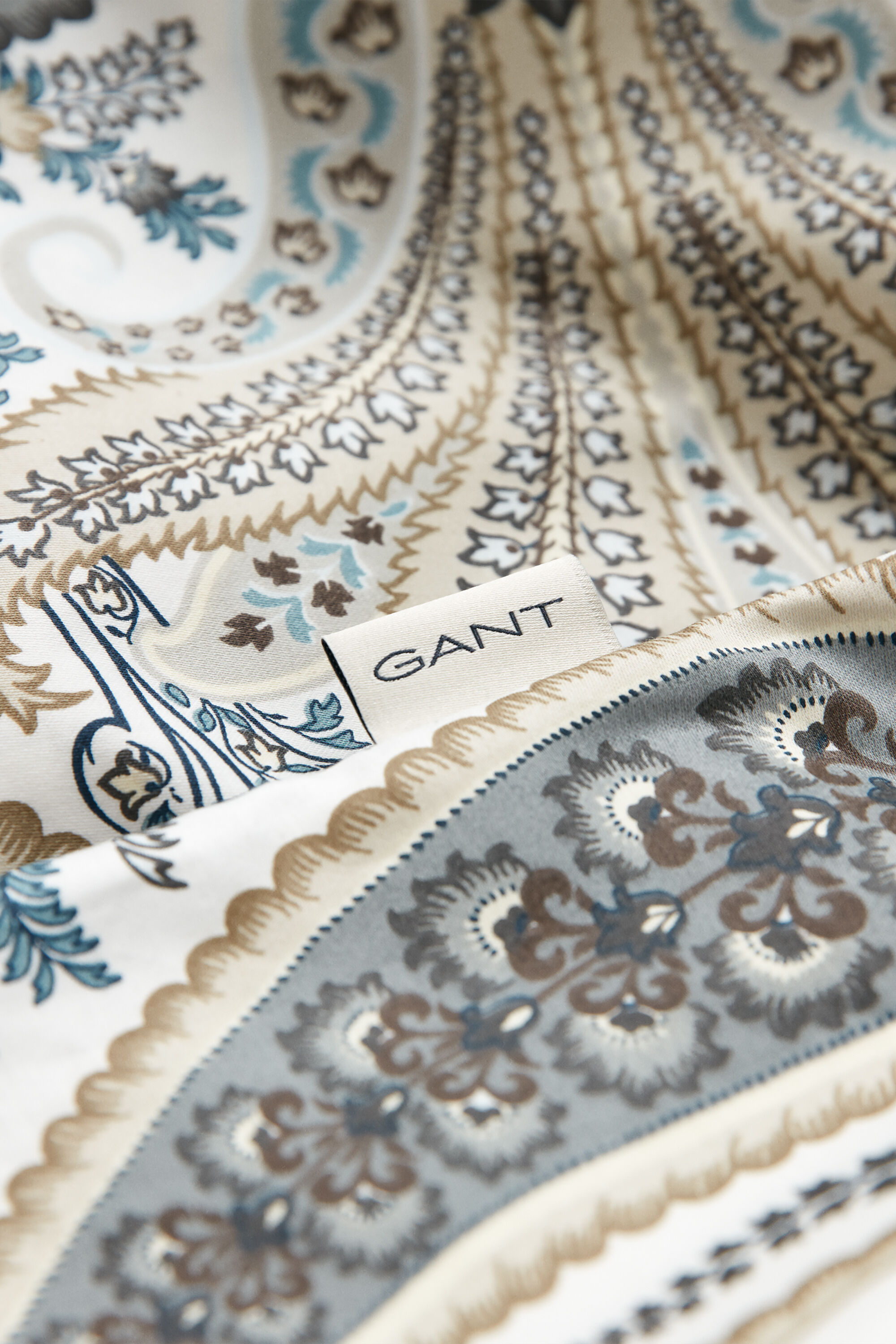 Key West Paisley Double Duvet — DARK PUTTY