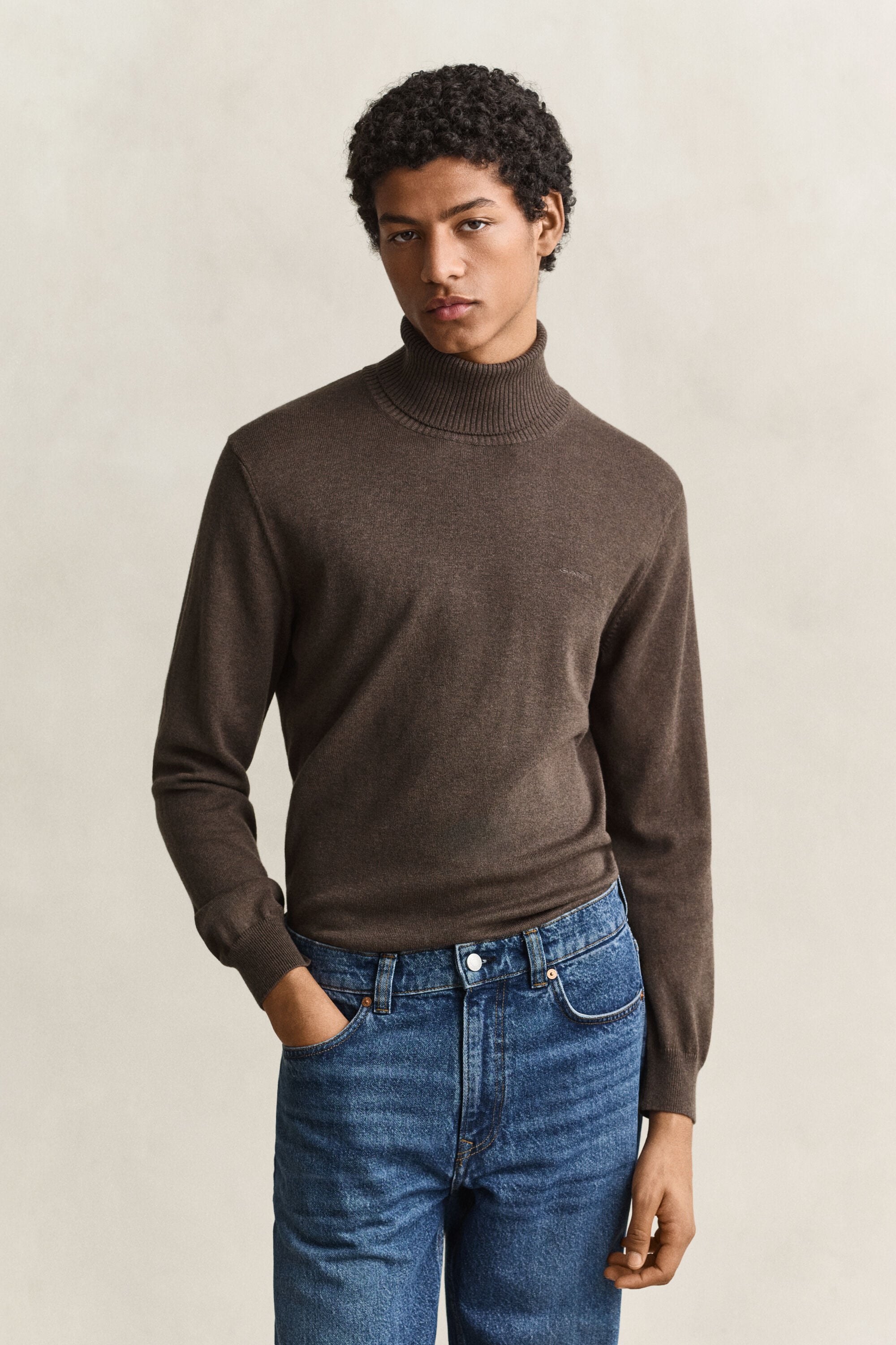 Cotton Wool Turtleneck Sweater