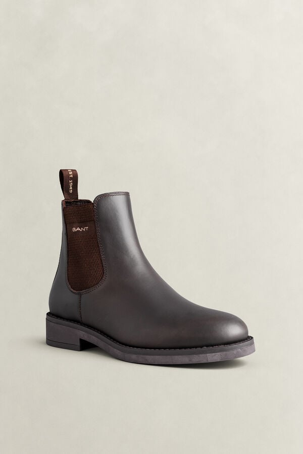 Prepdale Leather Chelsea Boots — DARK BROWN