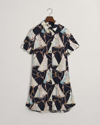 Slim Fit Sailing Print Shirt Dress