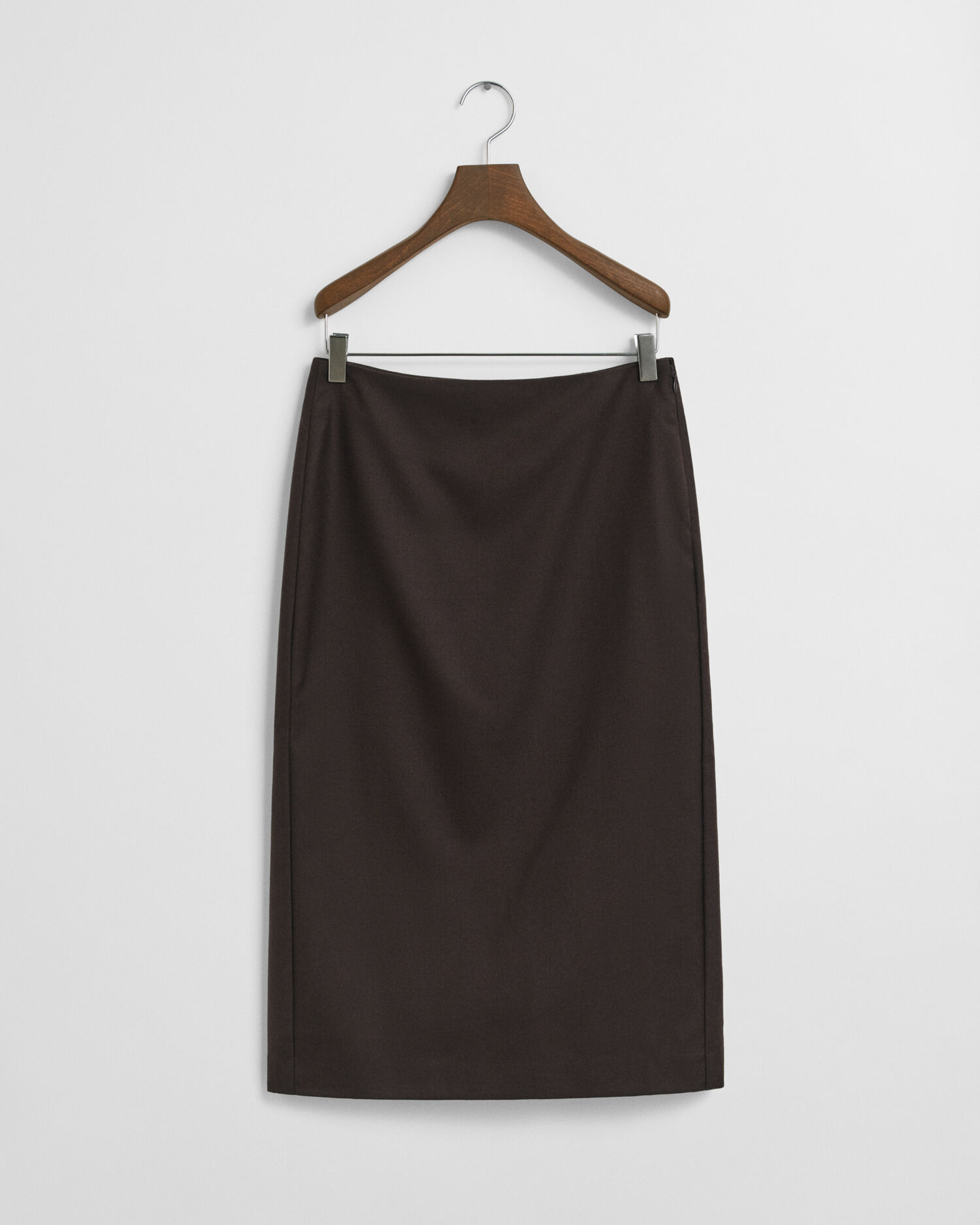 Wool Blend Midi Pencil Skirt