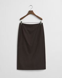 Wool Blend Midi Pencil Skirt