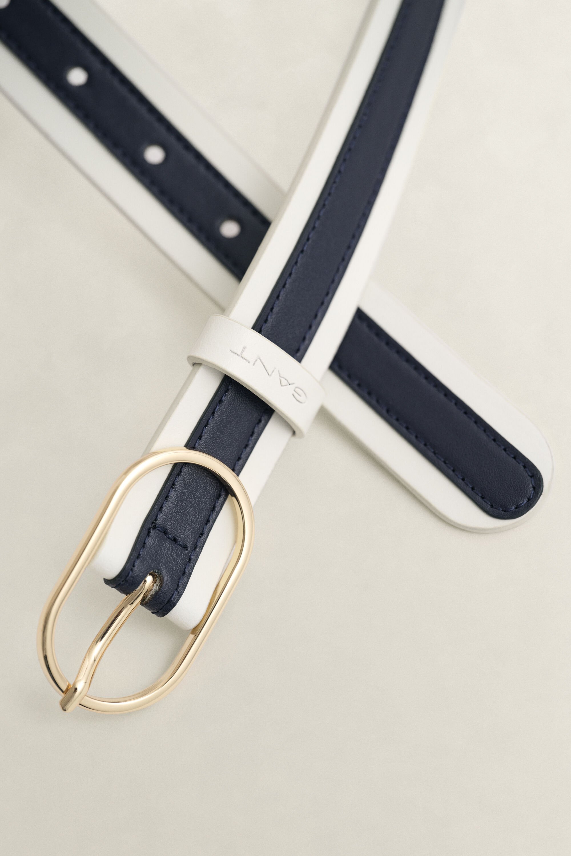Striped Leather Belt