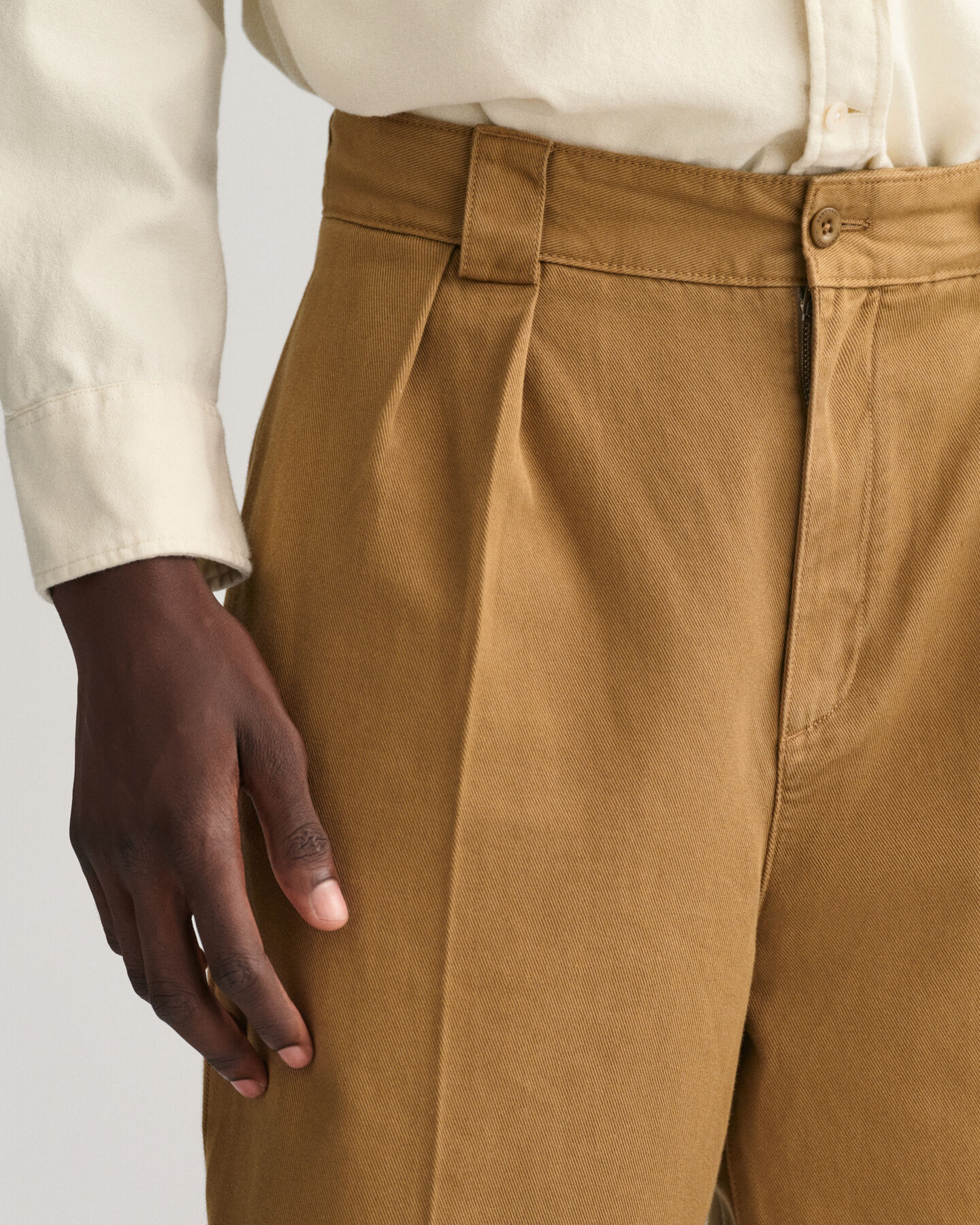 Pleated Twill Chinos
