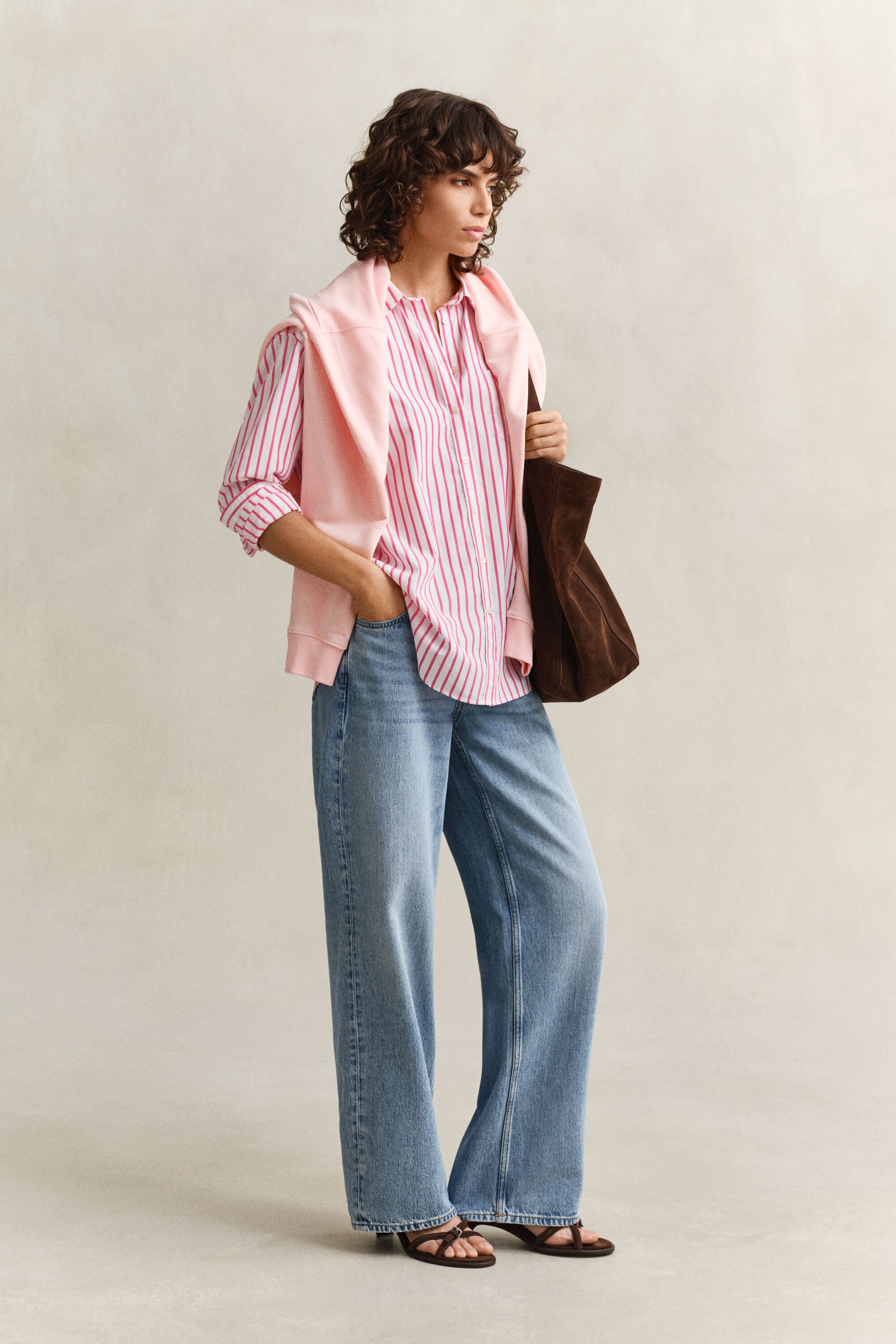 Relaxed Fit Classic Striped Poplin Shirt