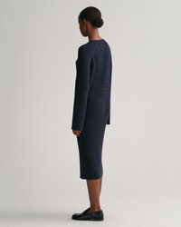 Cable Knit Crew Neck Dress