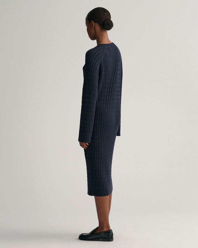 Cable Knit Crew Neck Dress