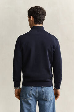 Classic Cotton Half-Zip Sweater — EVENING BLUE 2