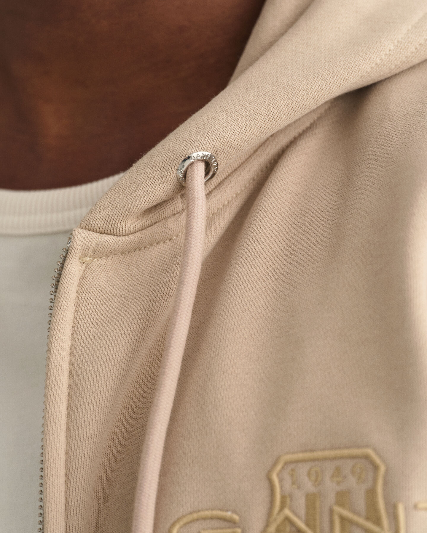 Tonal Shield Zip Hoodie