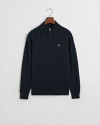 Teens Cotton Cable Knit Half-Zip Sweater