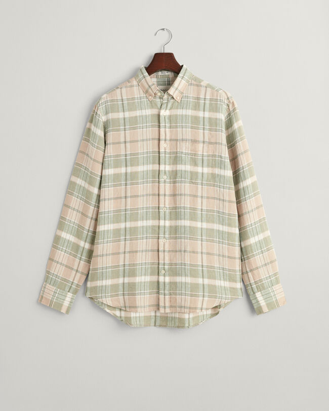 Regular Fit Madras Linen Shirt