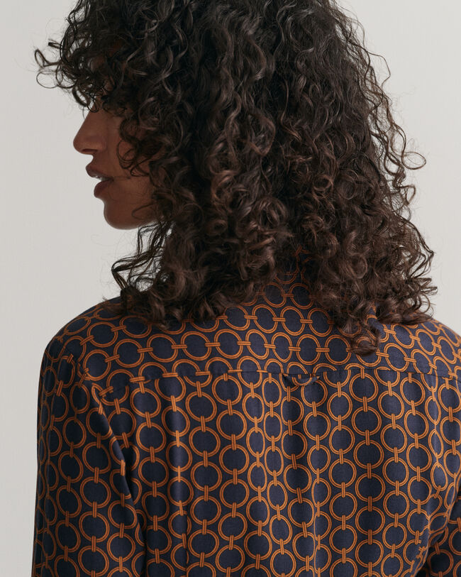 Slim Fit Geometric Shirt Dress