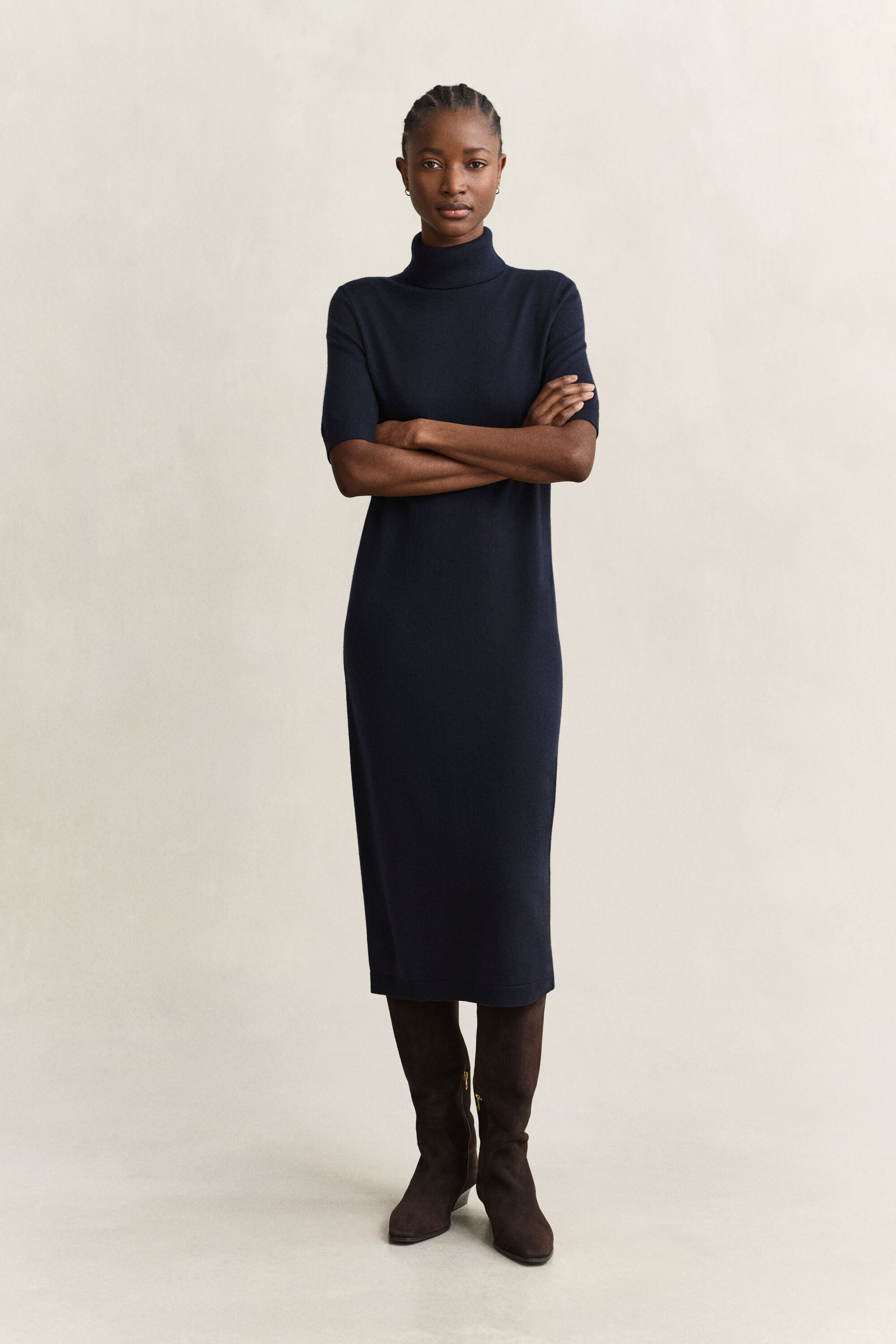 Merino Wool Turtleneck Dress