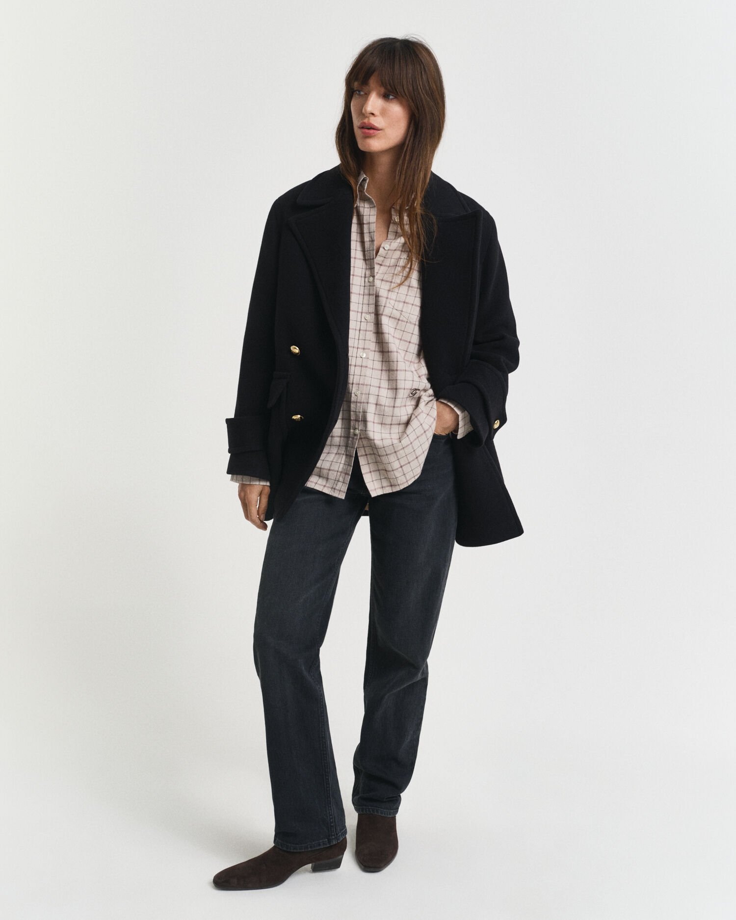 Relaxed Fit Checked Brushed Flannel Shirt