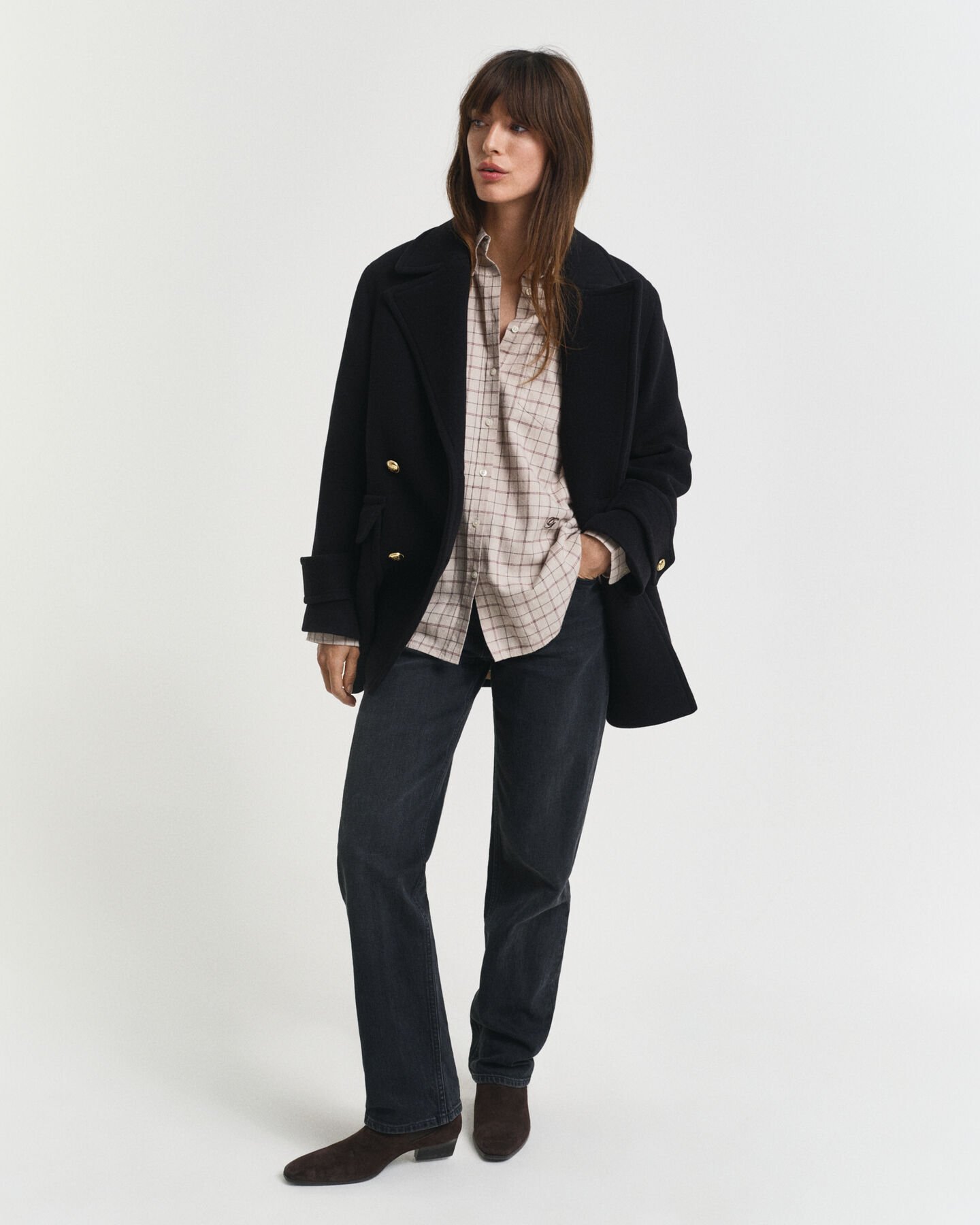 Relaxed Fit Checked Brushed Flannel Shirt