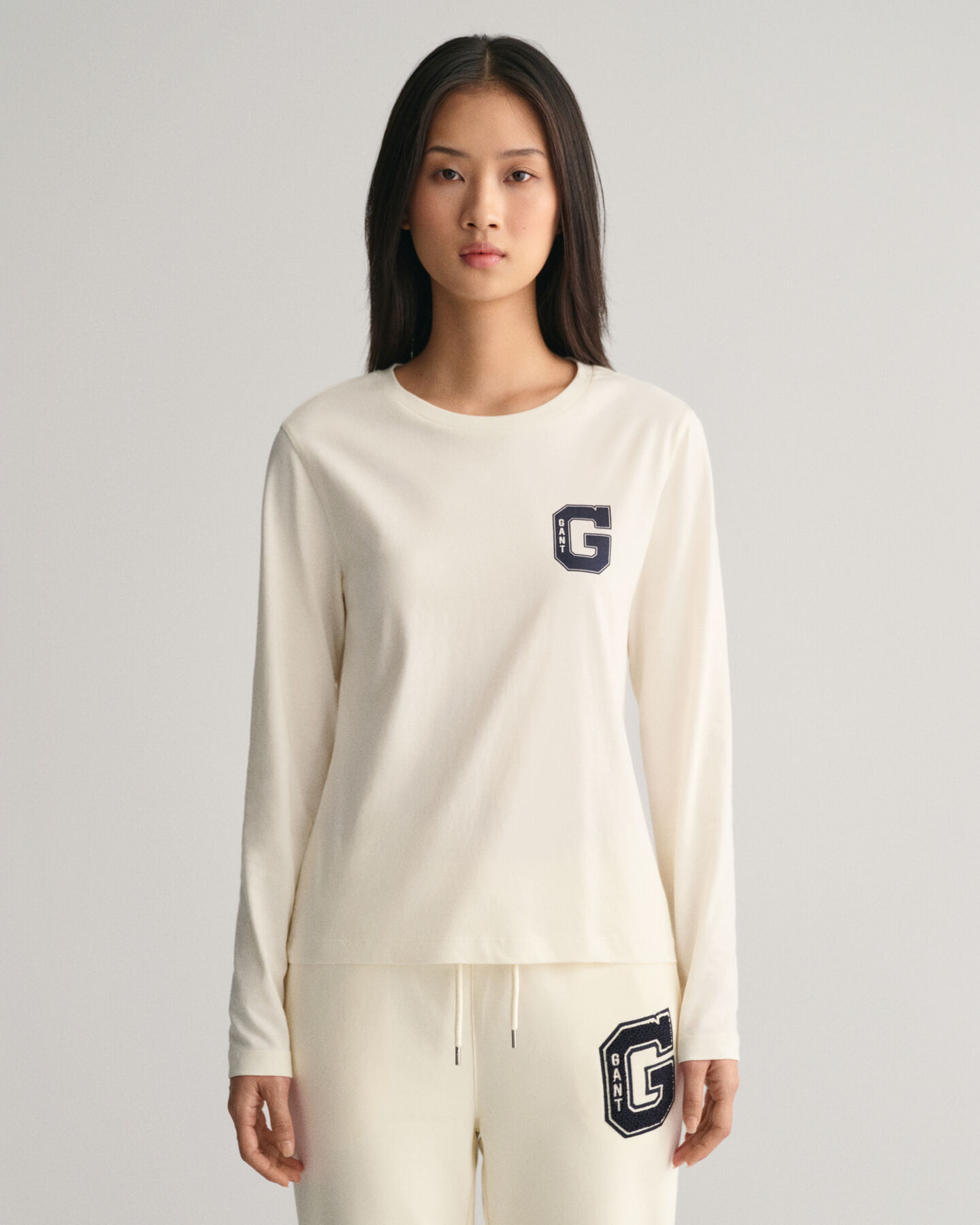 G Crew Neck Long Sleeve T-Shirt