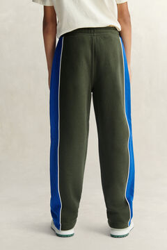 Teen Boys Color Block Sweatpants — DARK MOSS GREEN 3