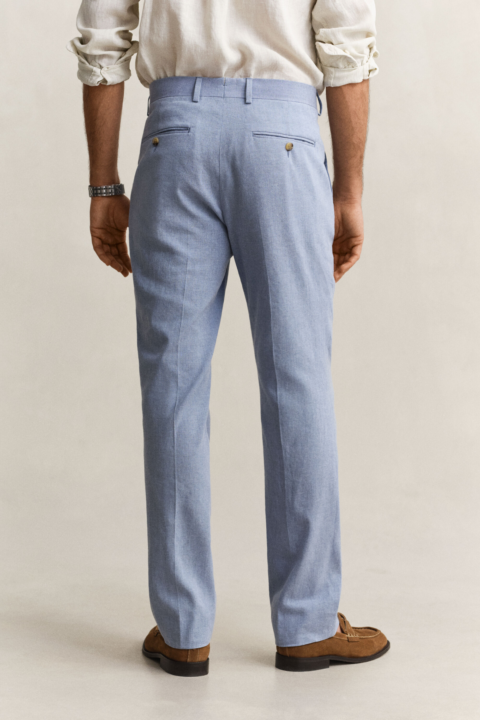 Linen Blend Suit Pants