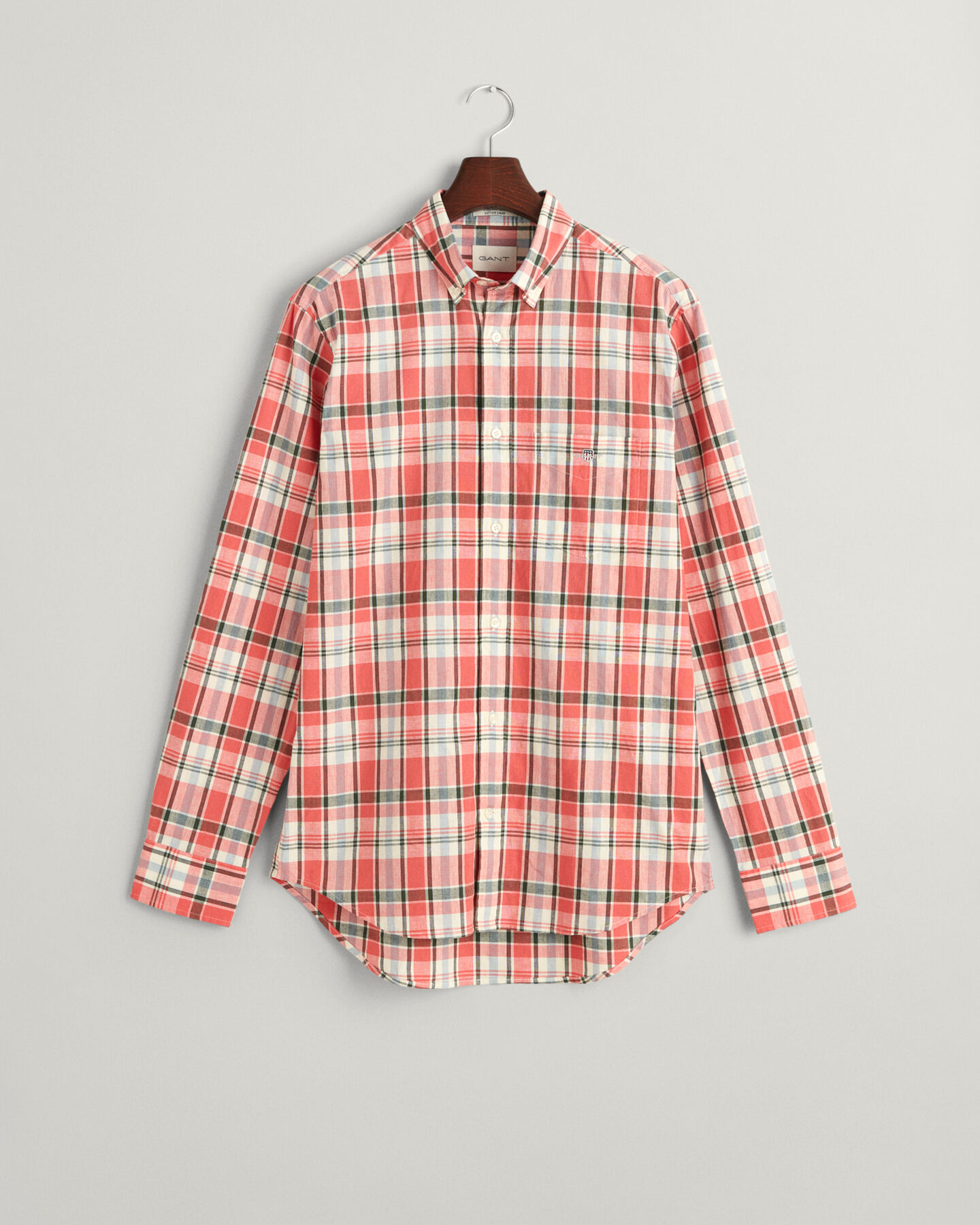 Regular Fit Checked Cotton Linen Shirt