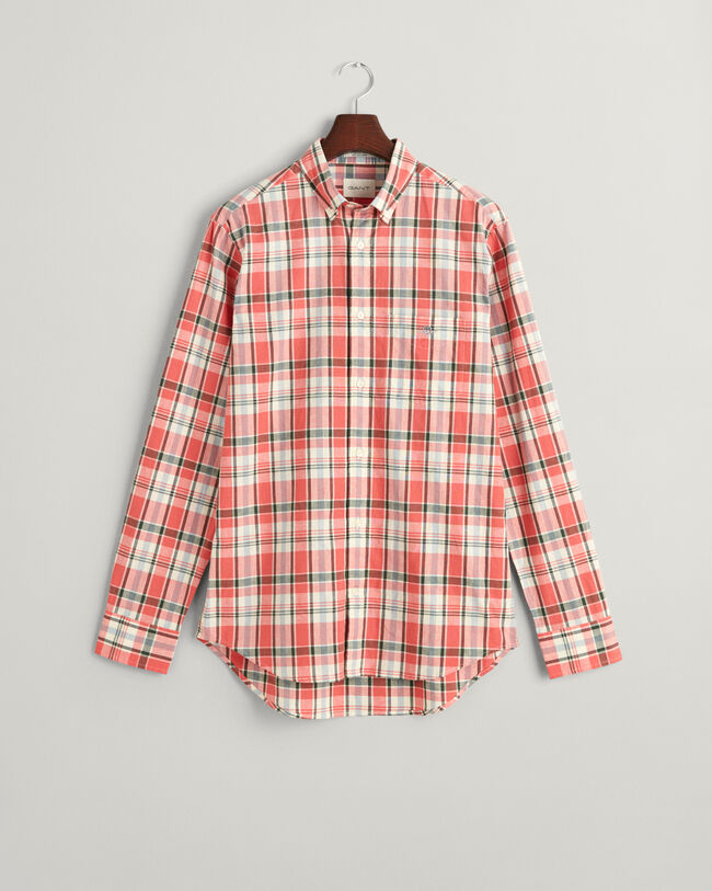 Regular Fit Checked Cotton Linen Shirt