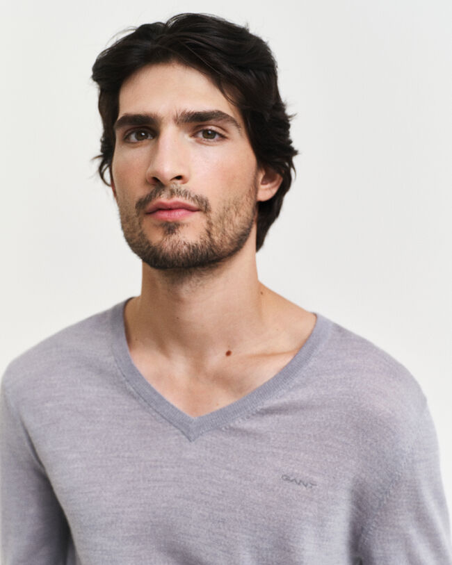 Extra Fine Merino Wool V-Neck Sweater