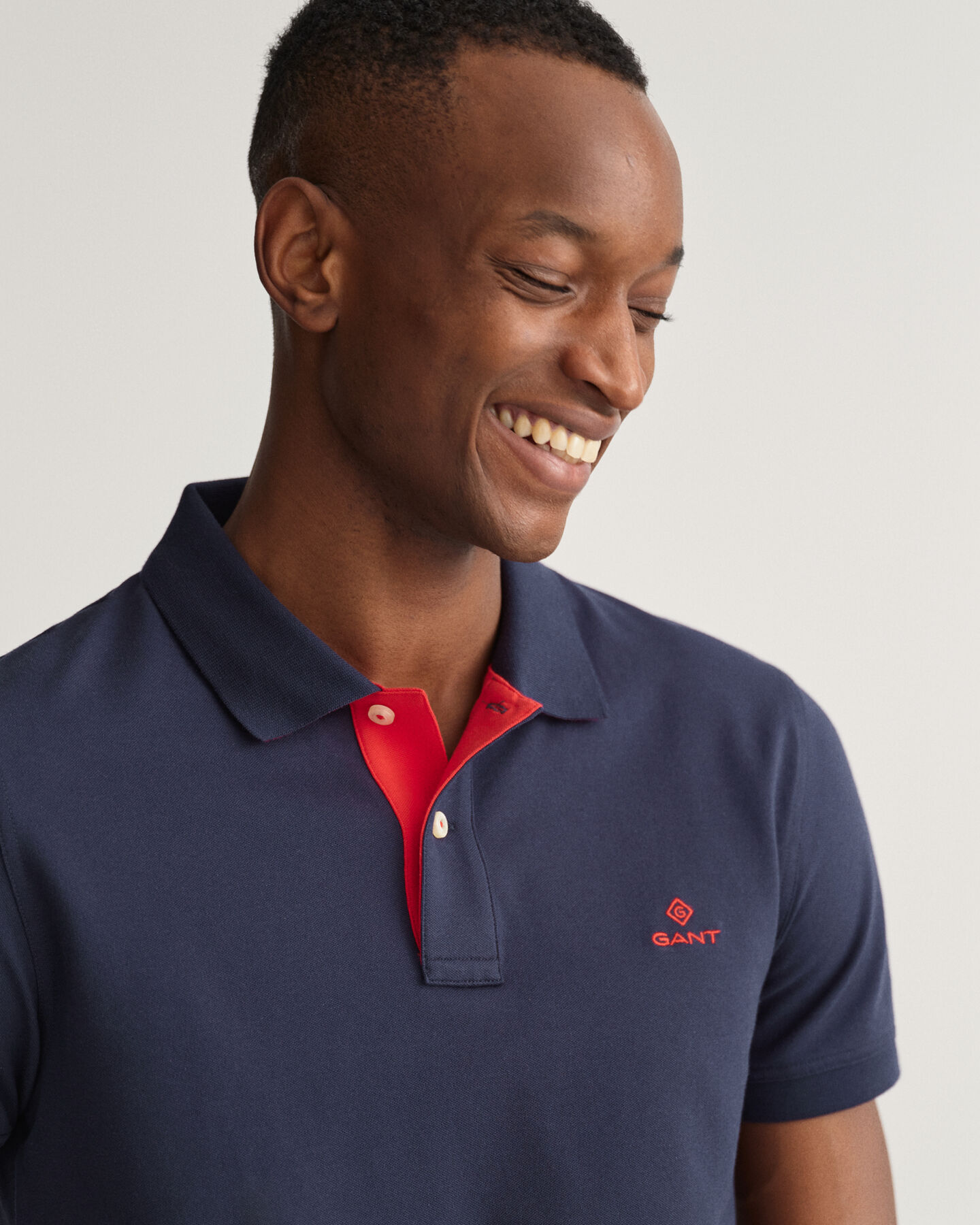 Contrast Collar Piqu&eacute; Rugger