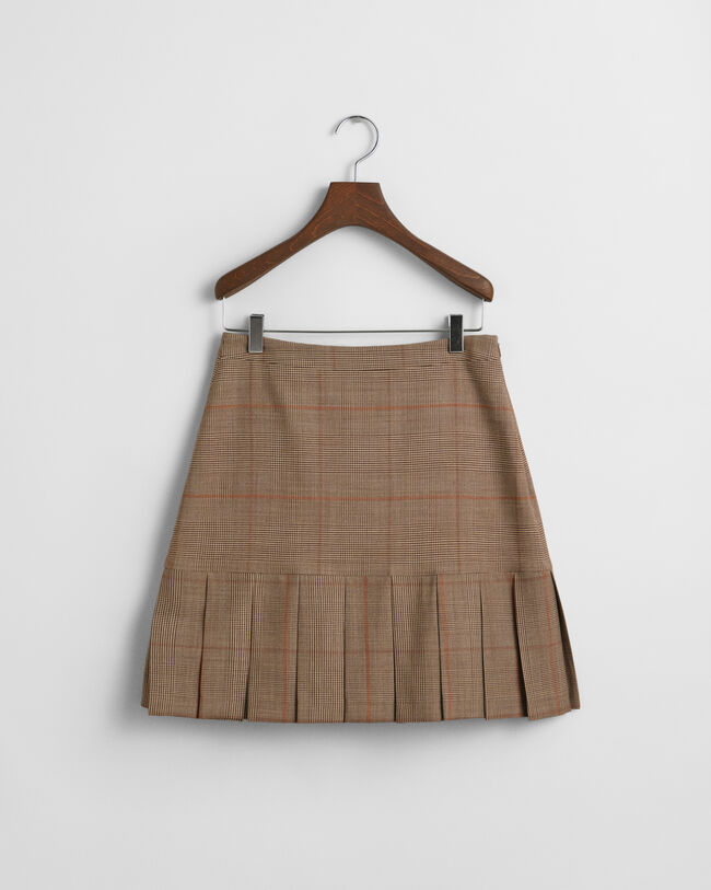 Checked Pleated Skirt