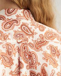 Regular Fit Paisley Cotton Voile Shirt