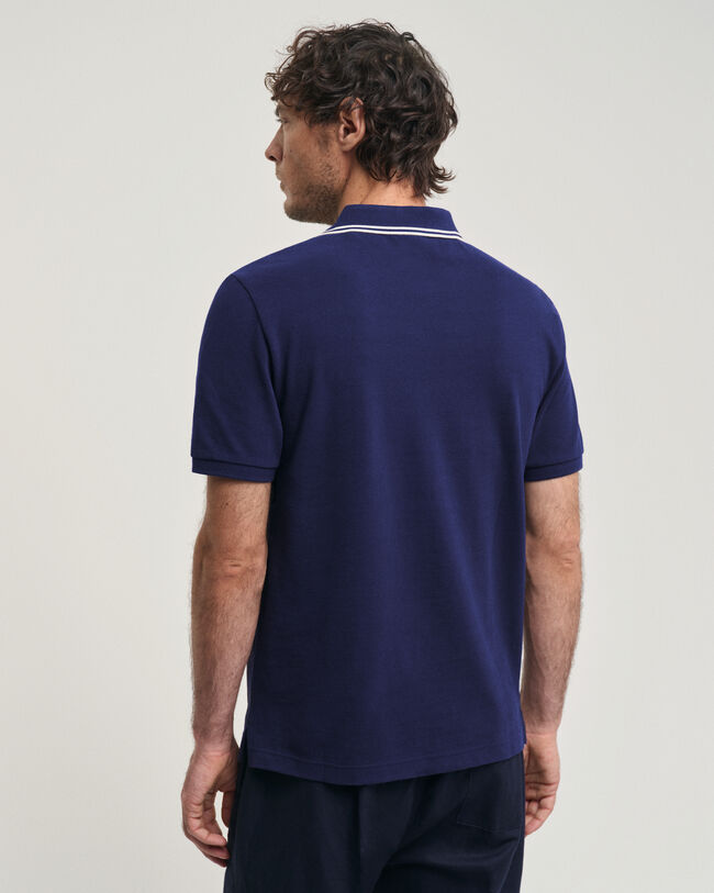 Seasonal Essential Tipped Contrast Piqu&eacute; Polo Shirt