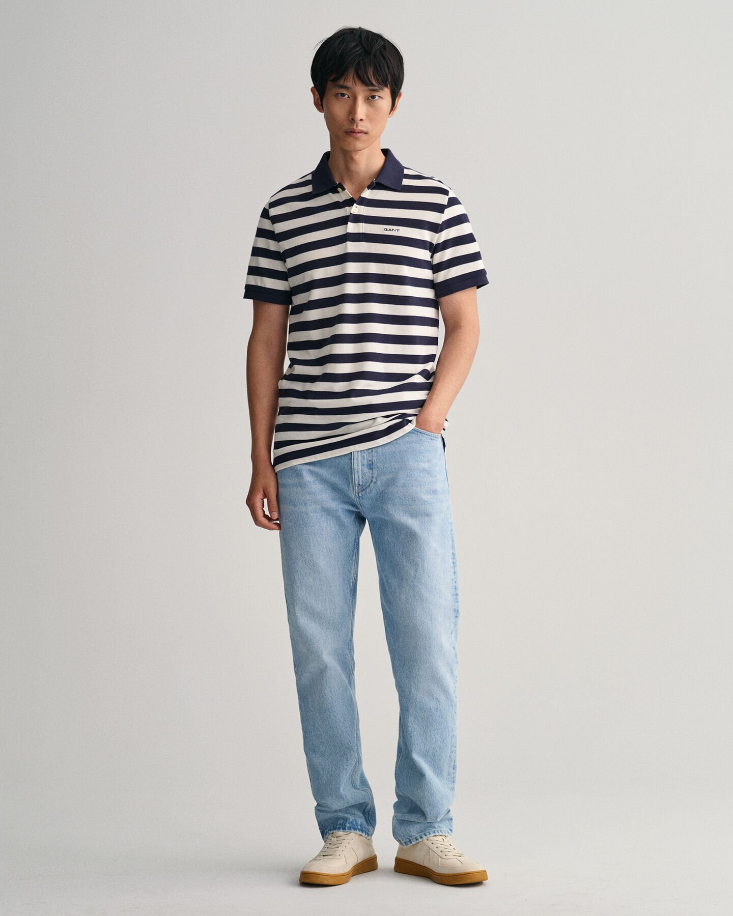 Multi Striped Piqu&eacute; Polo Shirt