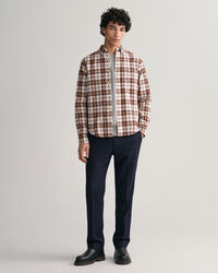 Regular Fit Checked Brushed Oxford Shirt