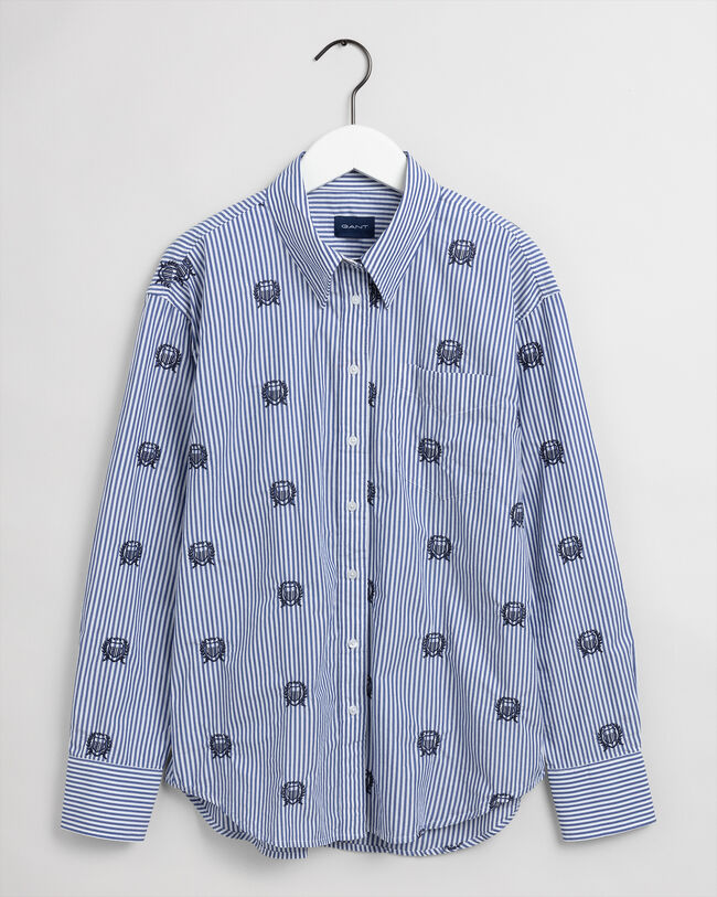 Relaxed Fit Stripe Crest Shirt