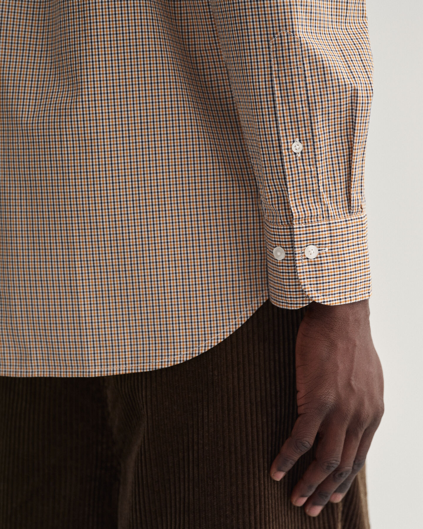 Regular Fit Poplin Micro Gingham Shirt
