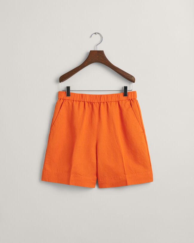Relaxed Fit Linen Blend Pull-On Shorts