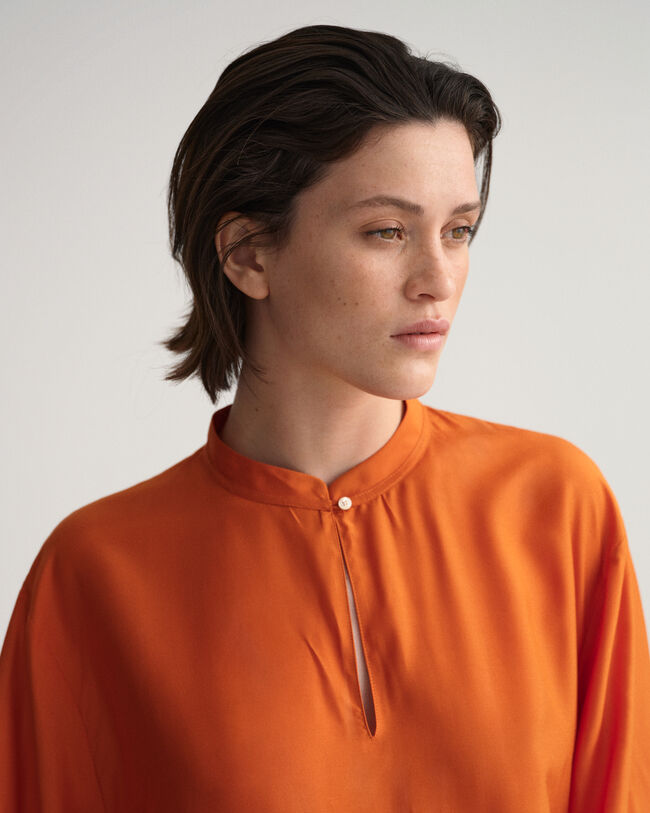 Lyocell Silk Popover Blouse