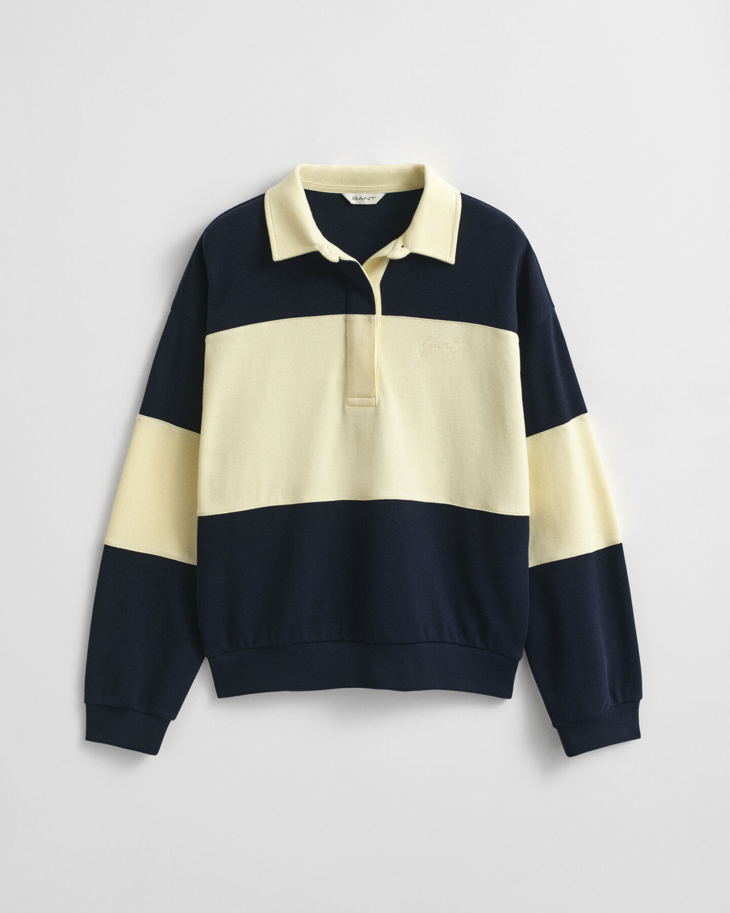 Piqué Textured Color Blocked Rugger