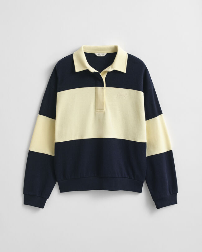 Piqué Textured Color Blocked Rugger