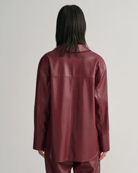Faux Leather Overshirt