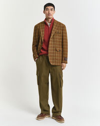 Lambswool Cable Knit Half-Zip Sweater