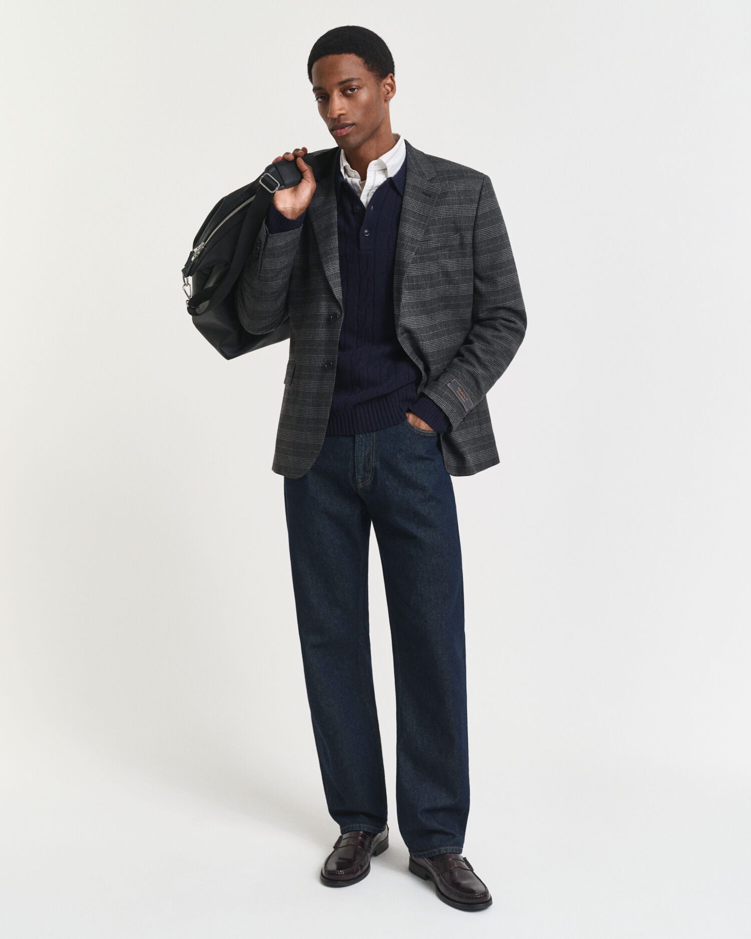 Slim Fit Glen Check Suit Jacket