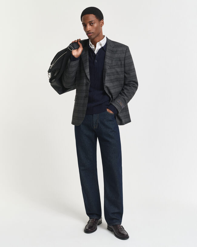 Slim Fit Glen Check Suit Jacket
