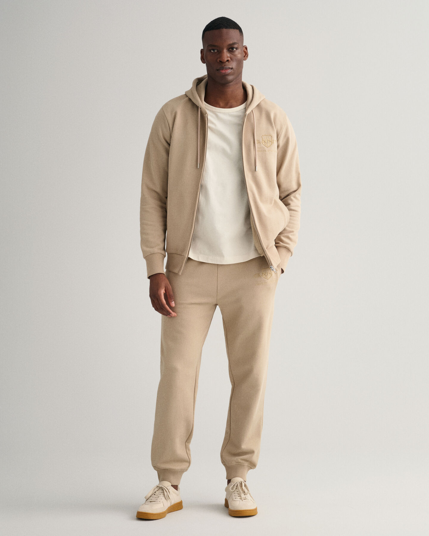 Tonal Shield Zip Hoodie