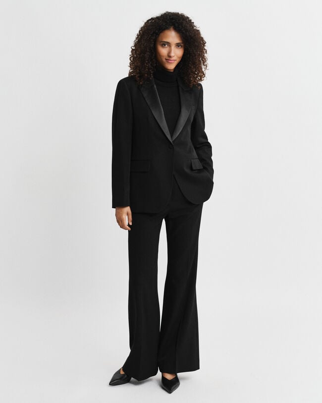 Regular Fit Wool Blend Tuxedo Blazer