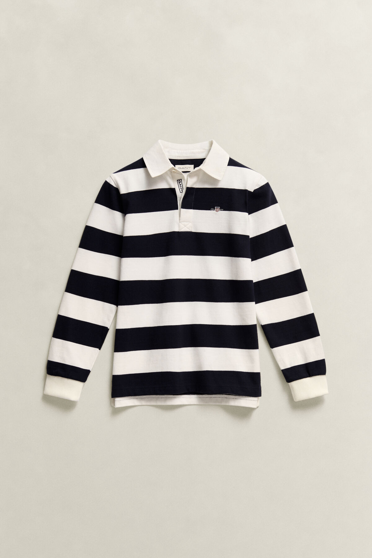Teen Boys Shield Striped Rugger — EVENING BLUE