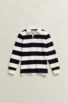 Teen Boys Shield Striped Rugger — EVENING BLUE 3