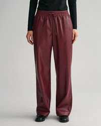 Relaxed Fit Faux Leather Pull-On Pants