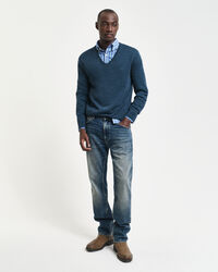 Extra Fine Merino Wool V-Neck Sweater