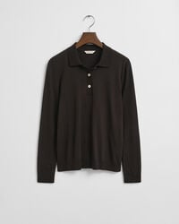 Seamless Buttoned Long Sleeve Polo Shirt