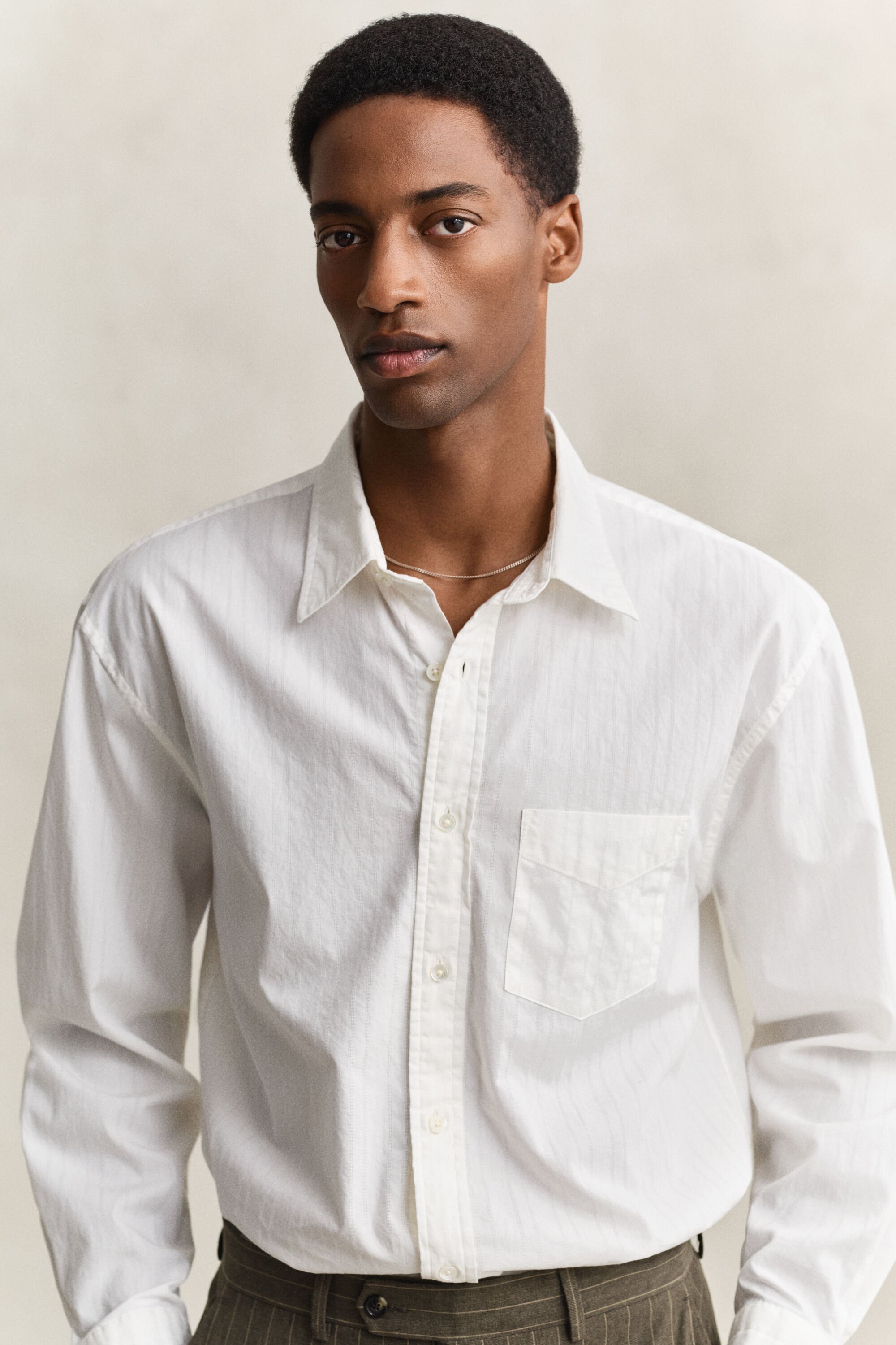 Relaxed Fit Dobby Striped Shirt